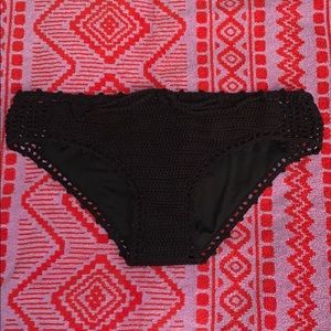Crochet black bikini bottoms